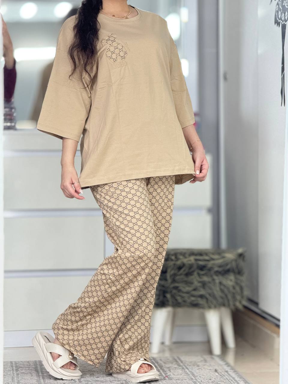 ست گوچی بگی نسکافه ای ساده کد 3022