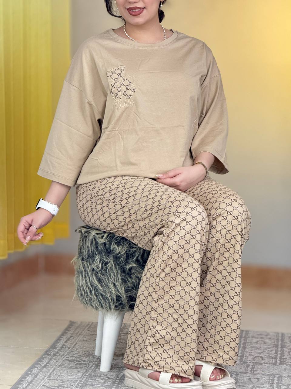 ست گوچی بگی نسکافه ای ساده کد 29522