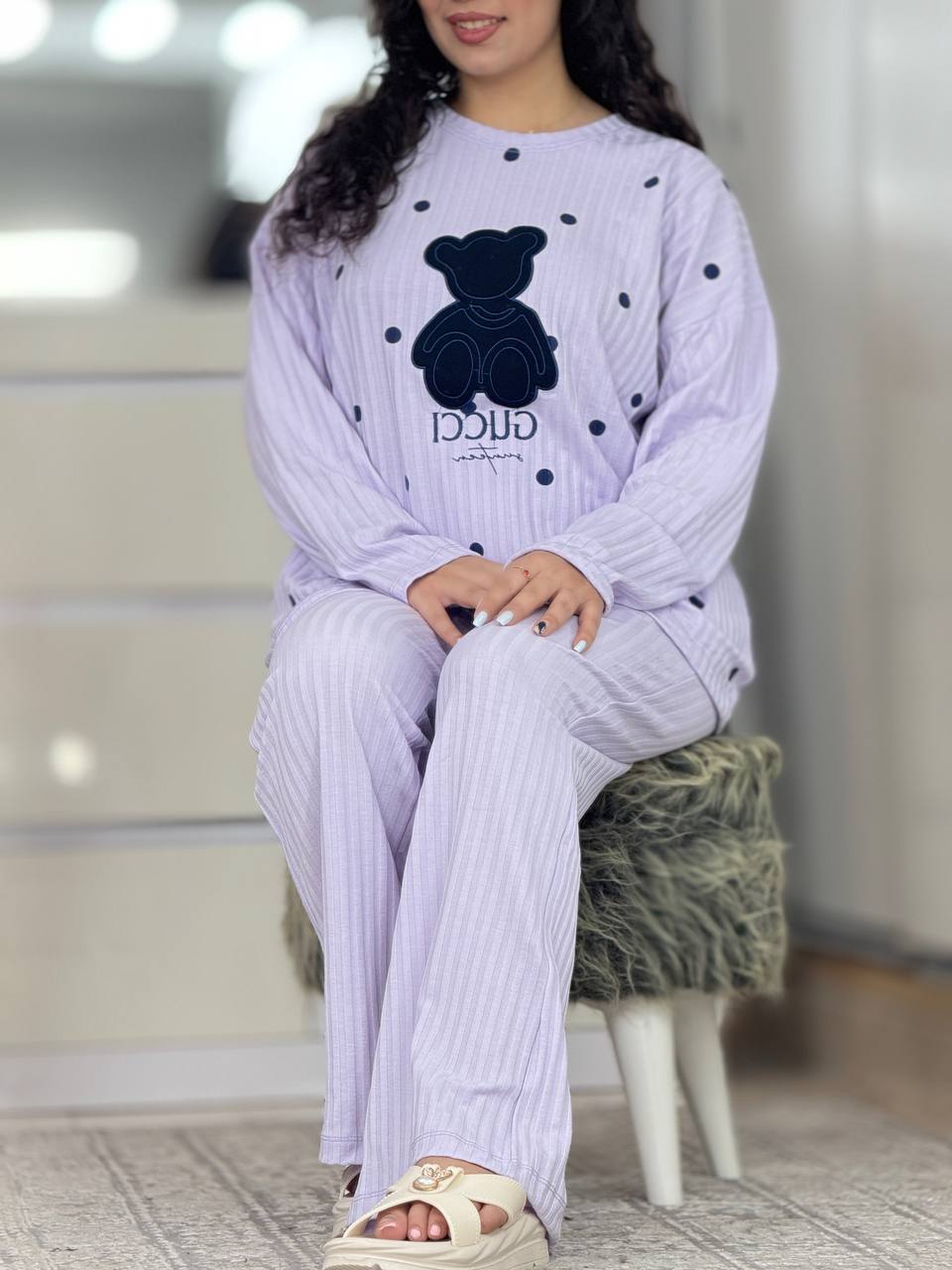ست بگی پنبه سوزنی یاسی کد 6233