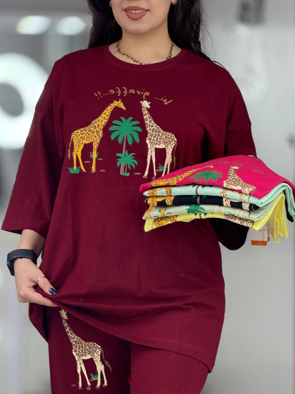 ست نیم استین زرافه کد 33432