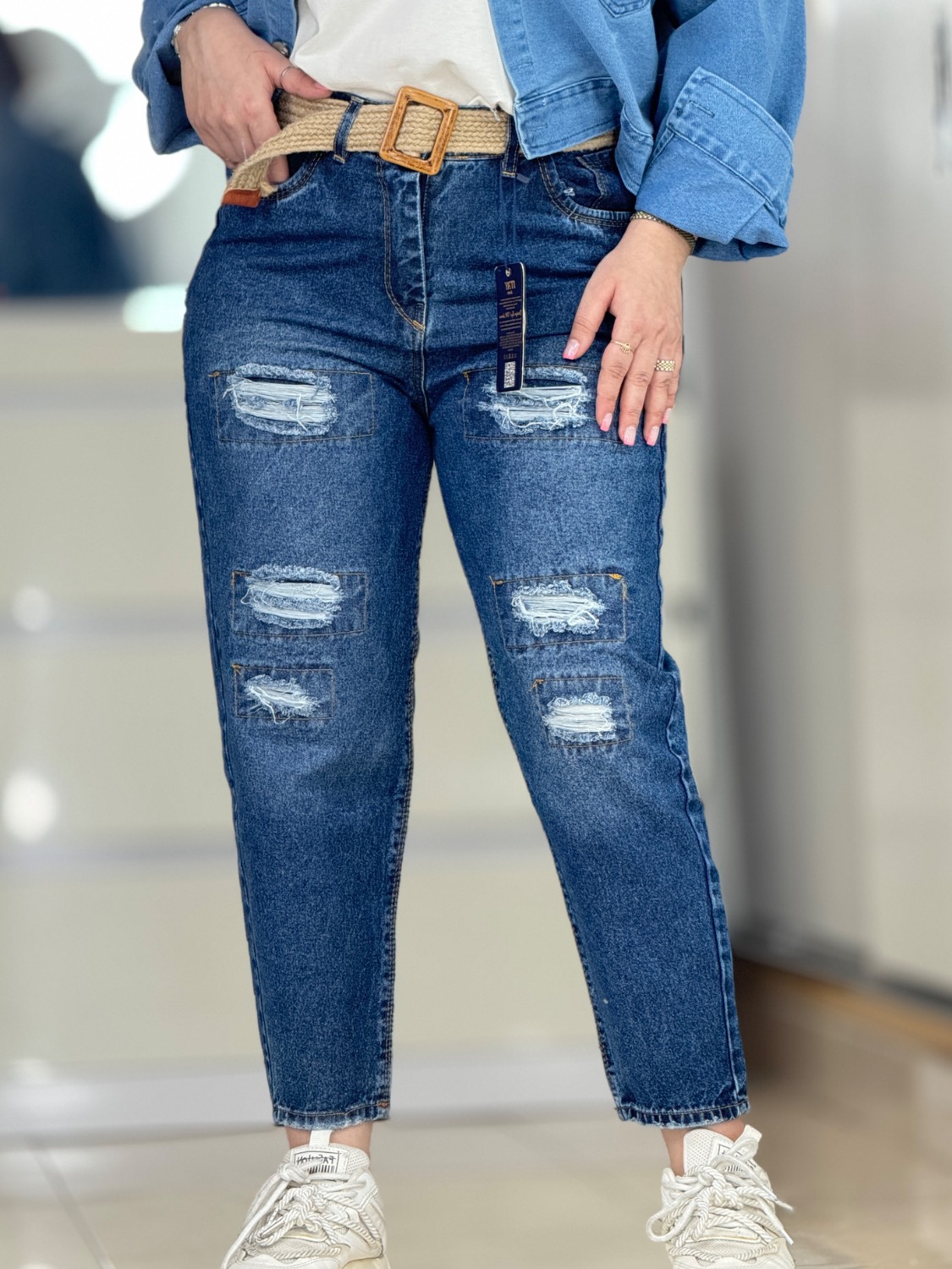 شلوار مام ابی پررنگ کد 42508