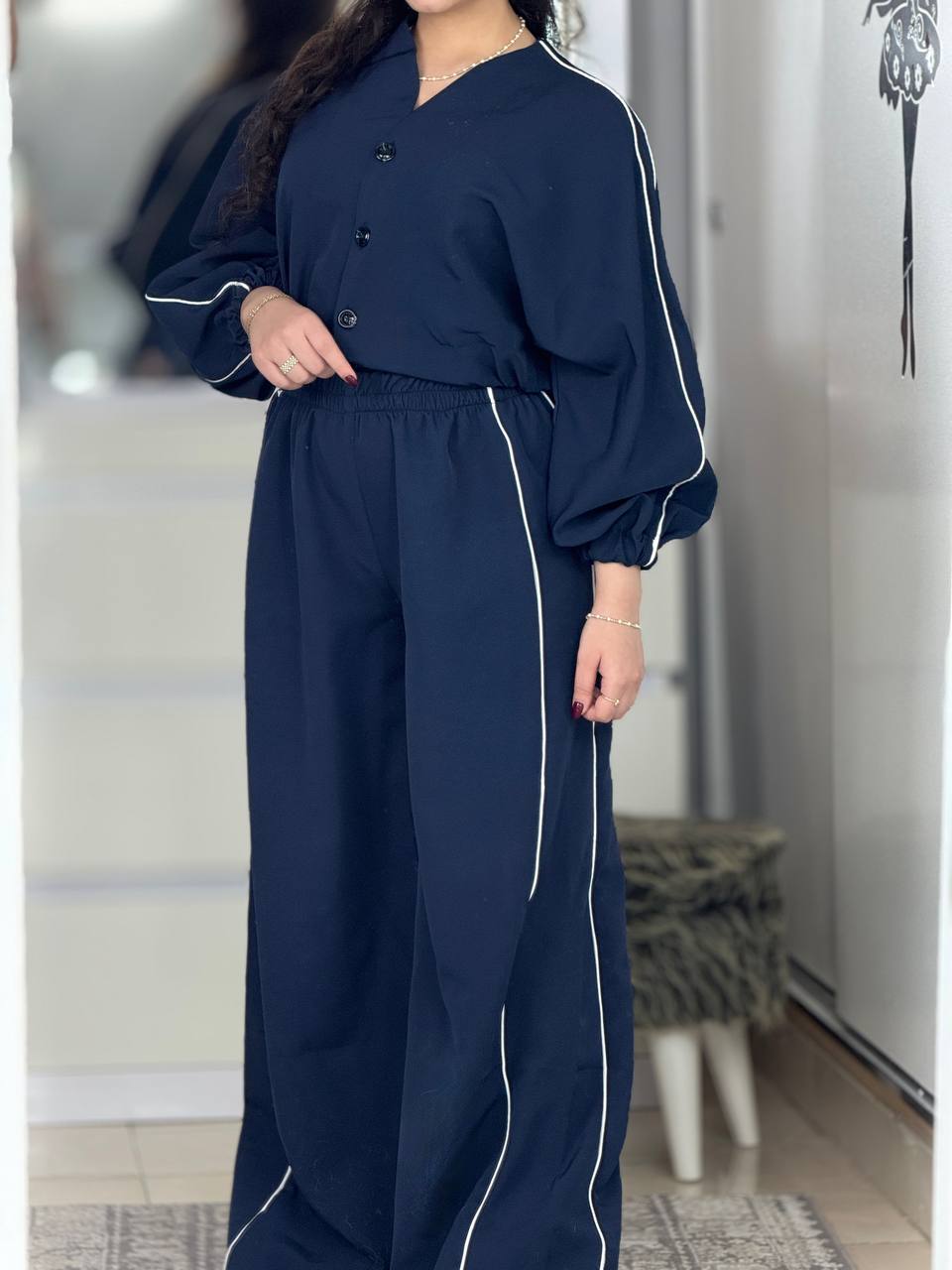 ست سوییشرت شلوار مغزی دوزی کد 6350