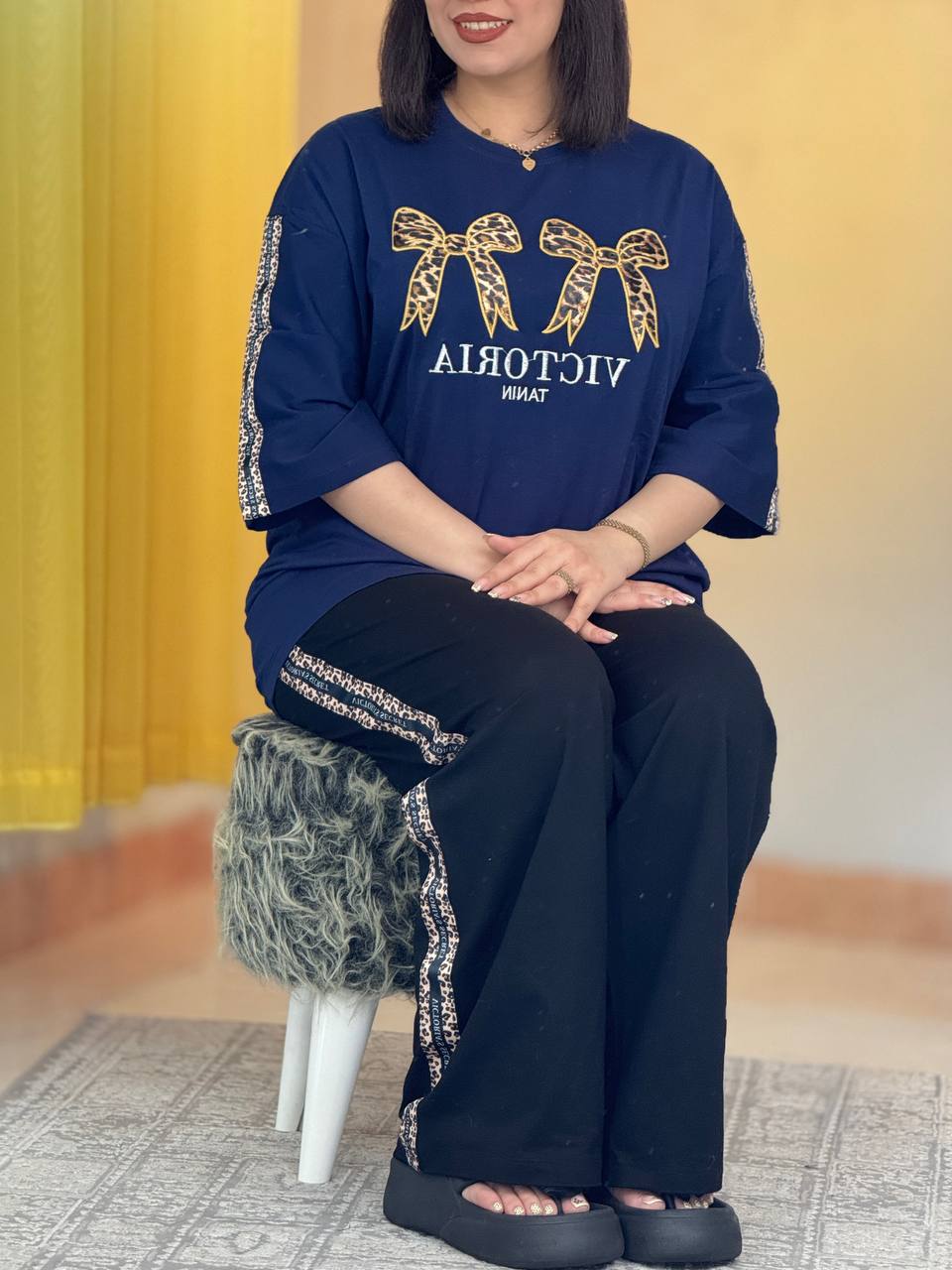 ست بگی پاپیون پلنگی کد 6304