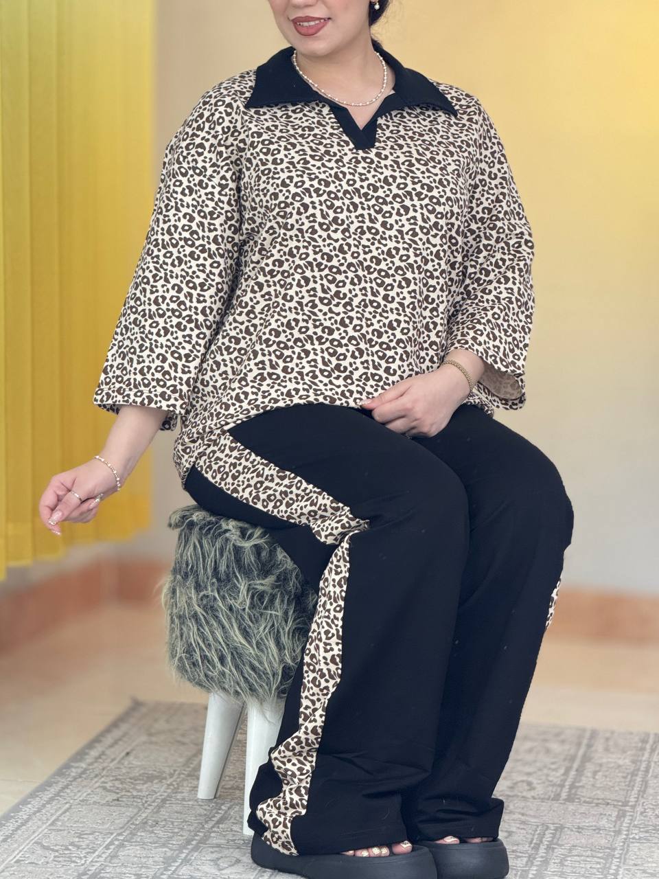 ست پلوشرت پلنگی کد 29493