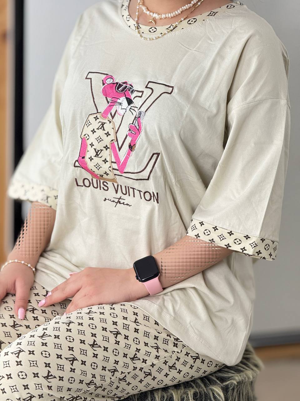 ست ال وی پلنگ صورتی کد ۶۰۲۴