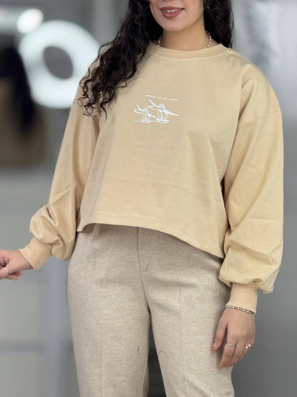 تیشرت،دورس،کراپ،بلوز استین بلند - کراپ دورس تک طرح اسکی کد 6290 کراپ دورس تک طرح اسکی کد 6290-3