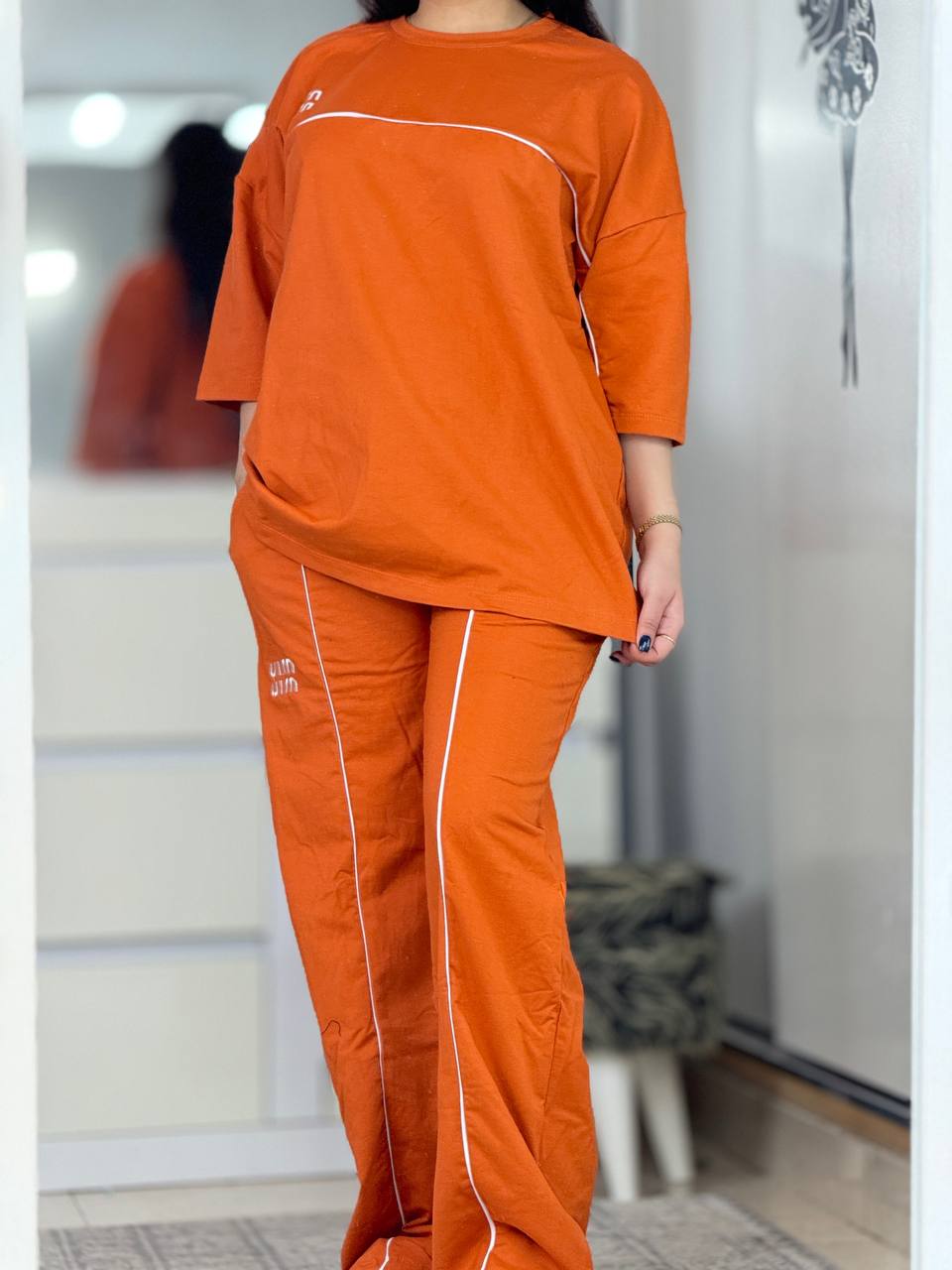 ست میومیو مغزی دوزی رنگی کد 6586