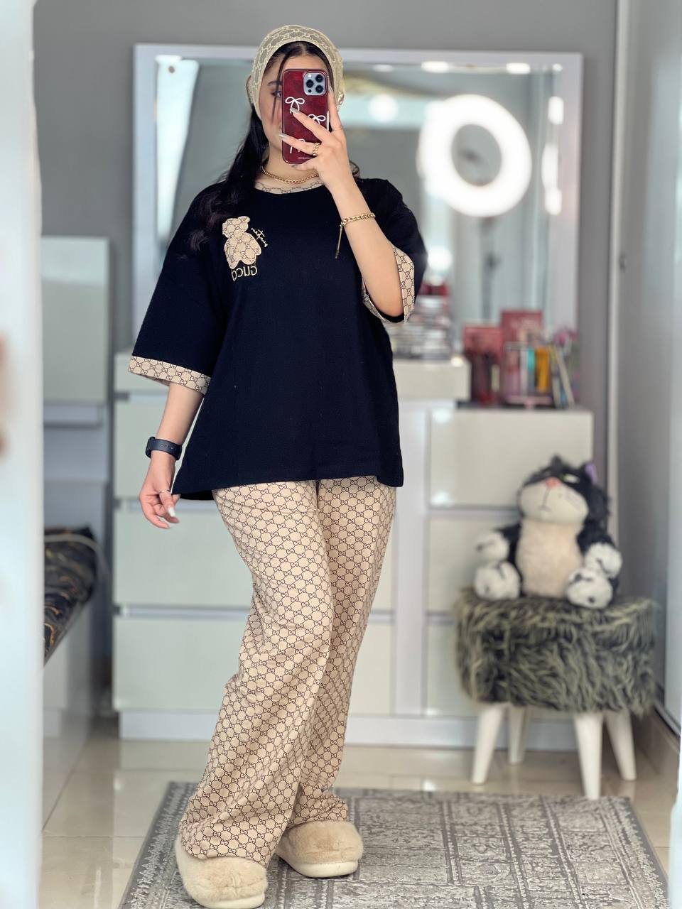 ست گوچی لوکس مشکی کد 6387