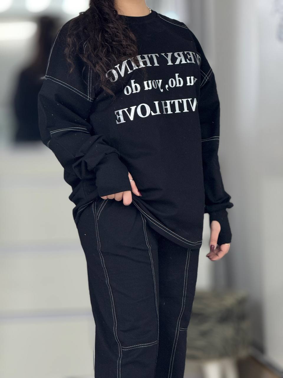 ست استین بلند فینگردار کد 6346