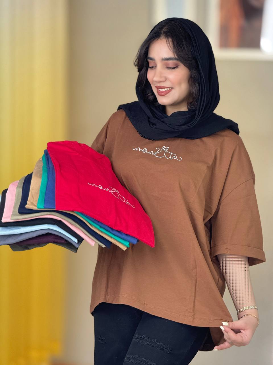 تیشرت باکسی گربه کد 42742