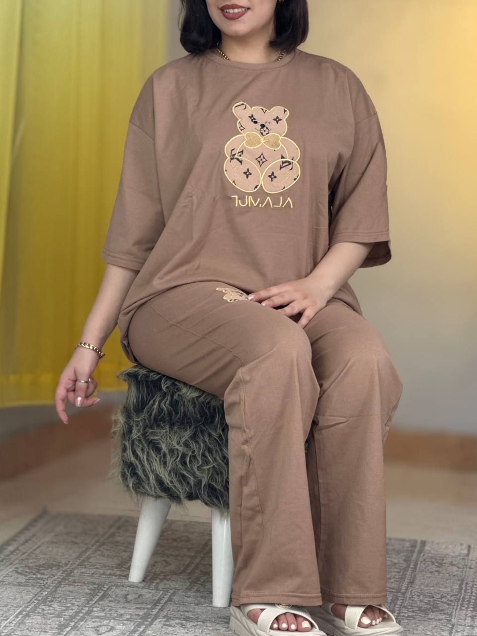 ست بگی خرس پاپیونی قهوه ای کد 29313