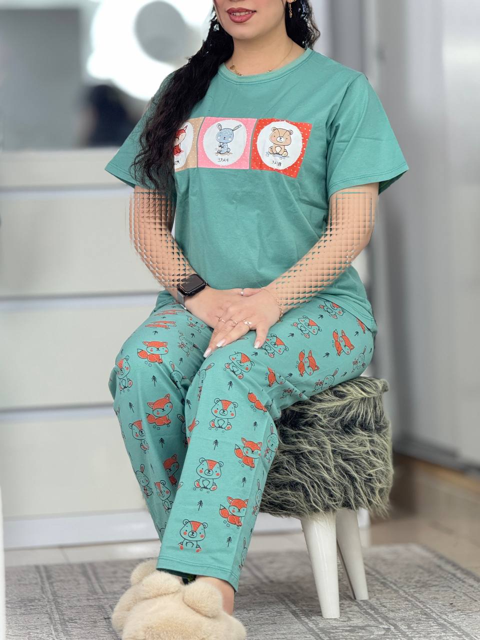 ست تیشرت شلوار روباه کد 6496