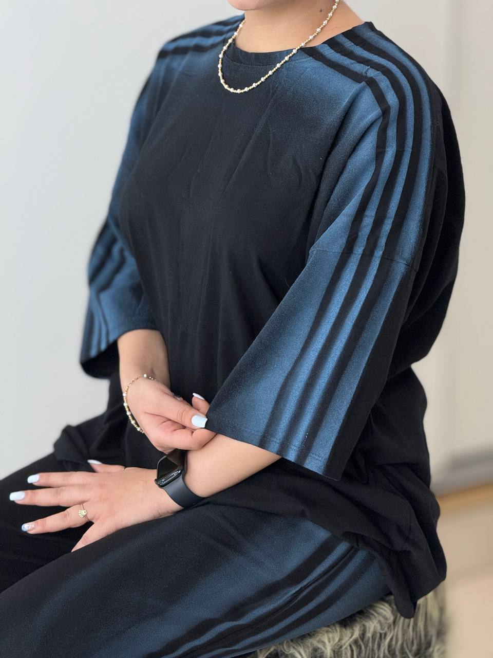 ست بگی مشکی سه خط کد 6018