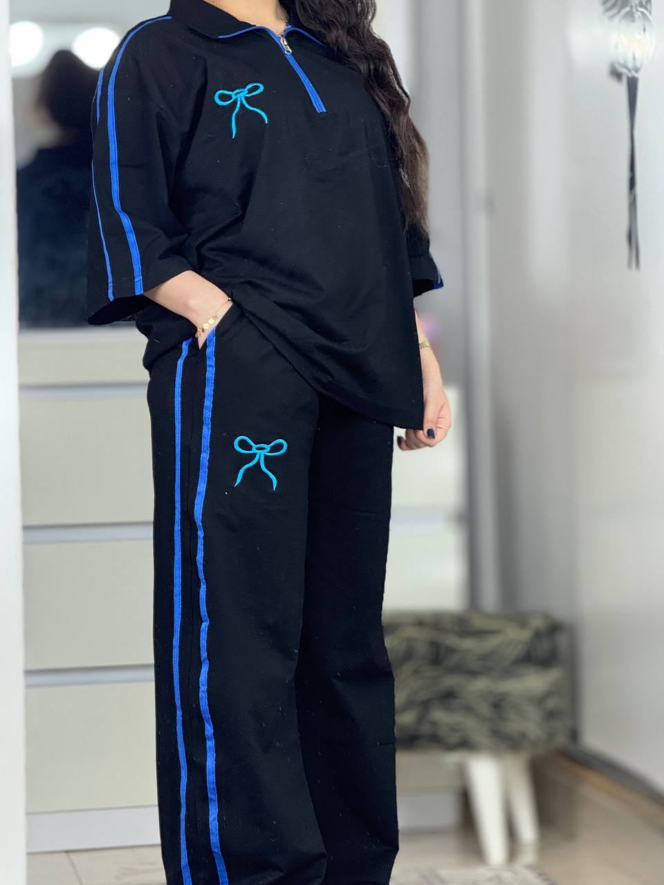 ست نیم زیپ پاپیون کد 6100