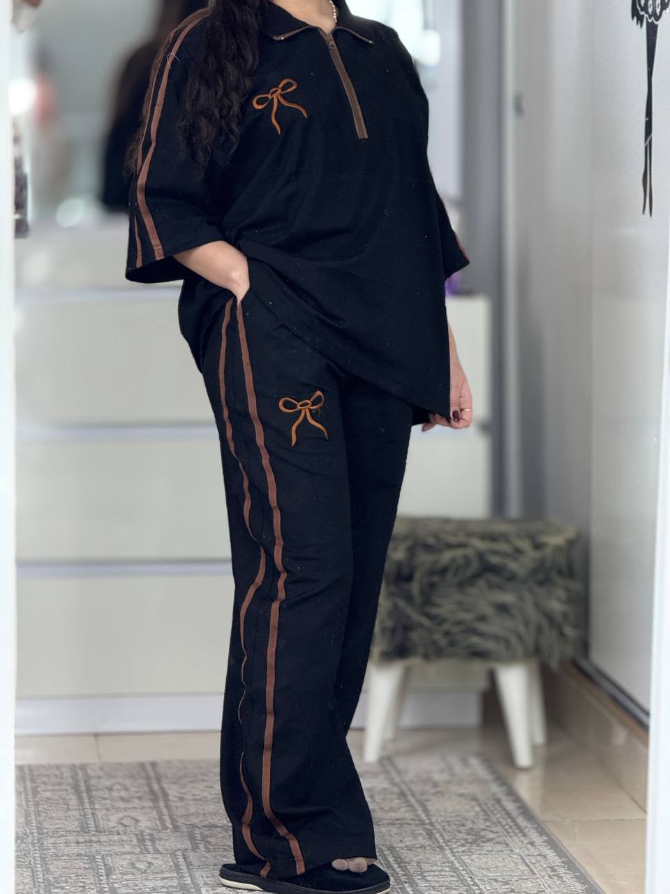 ست نیم زیپ پاپیون کد 6100