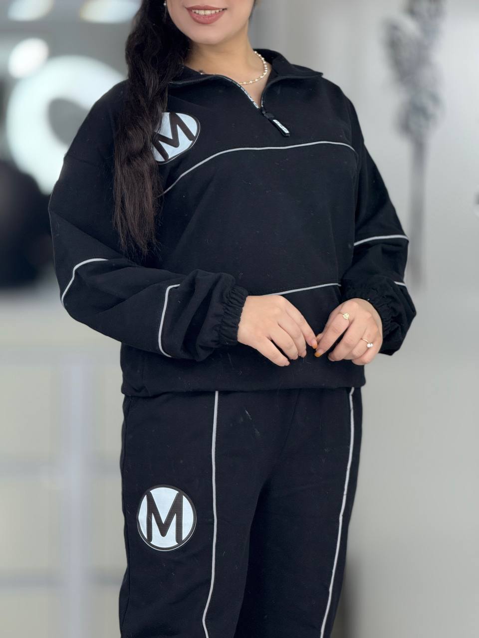 دورس شلوار نیم زیپ مشکی کد 6315