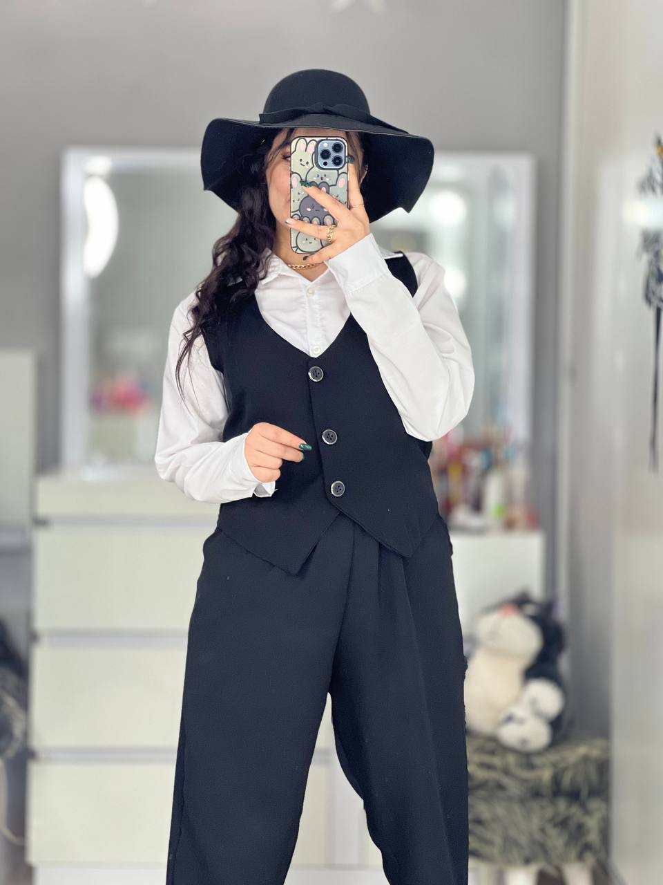 ست سه تیکه شومیزشلوارژیله کد 51974