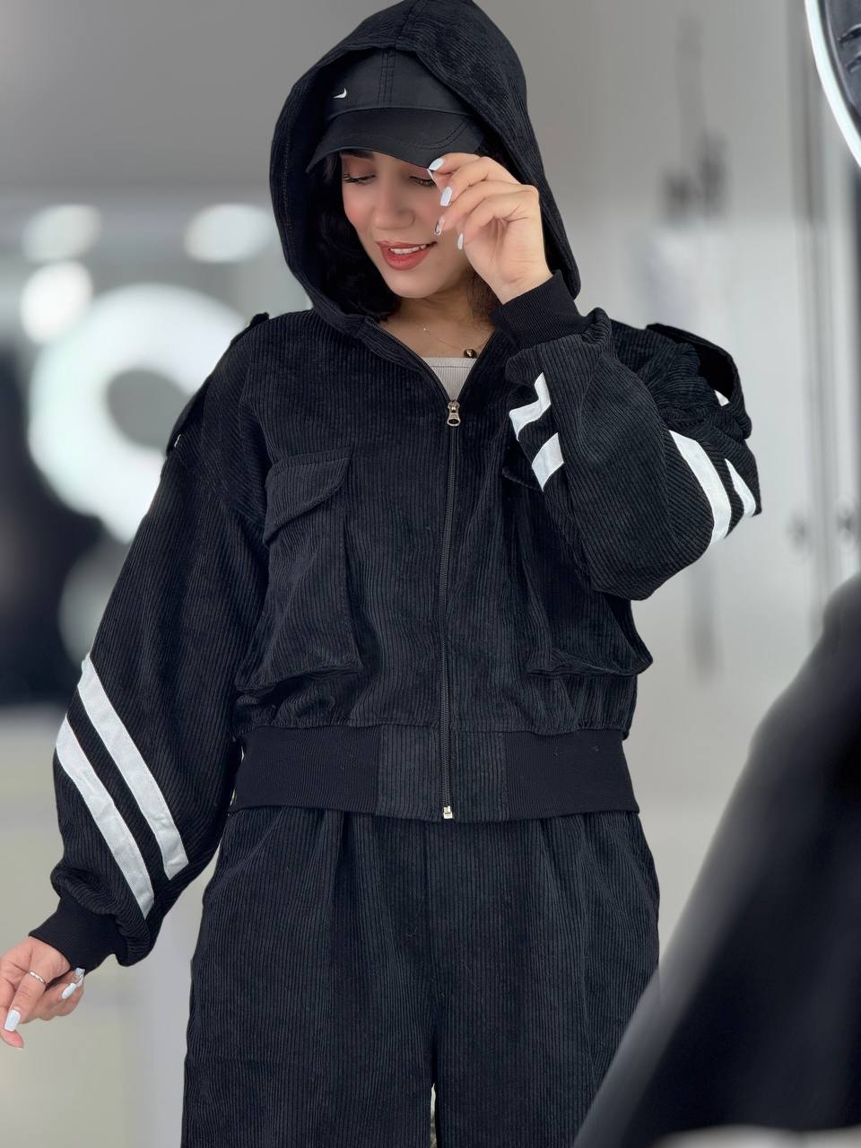 ست سوییشرت شلوار مخمل کبریتی کد 6341