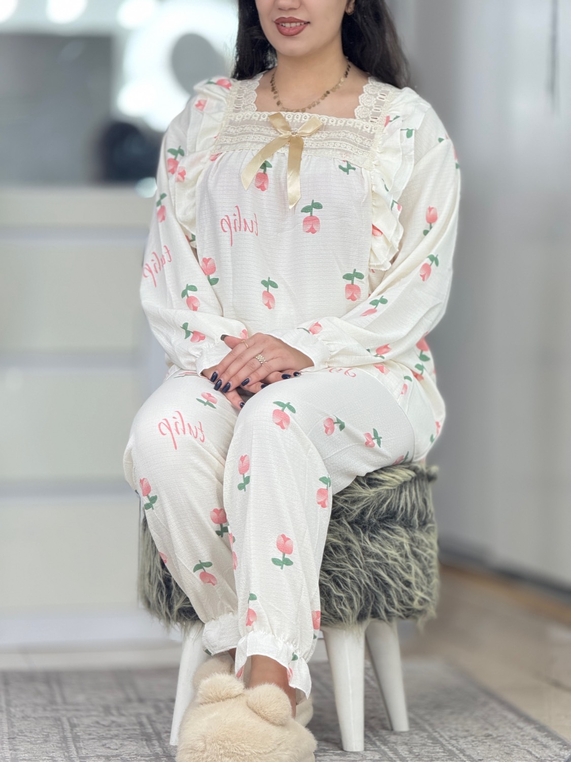 ست یقه گیپور لاله کد 33507