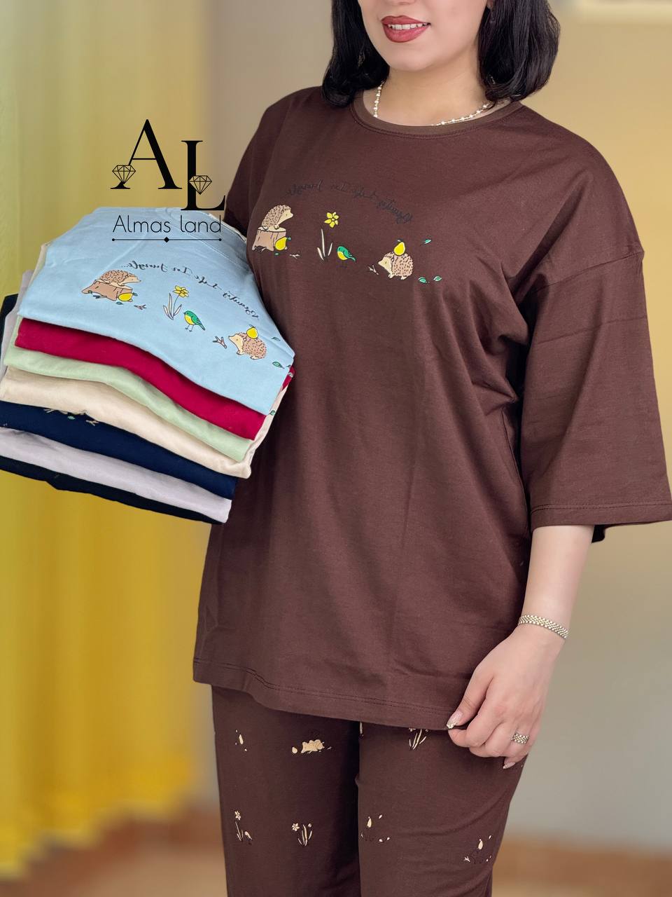 ست لانگ شلوار جوجه تیغی کد 29423