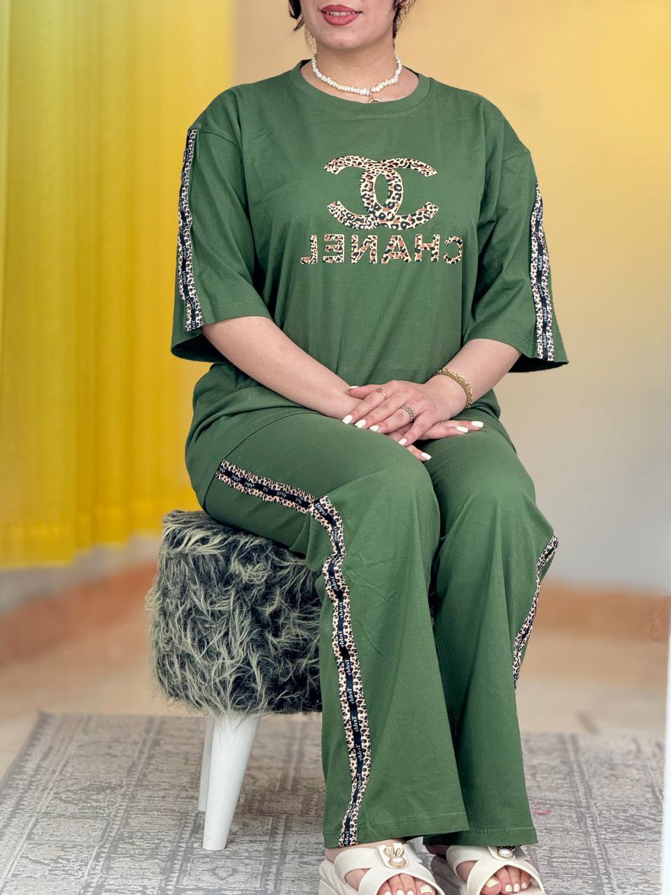 ست چنل پلنگی سبز 
