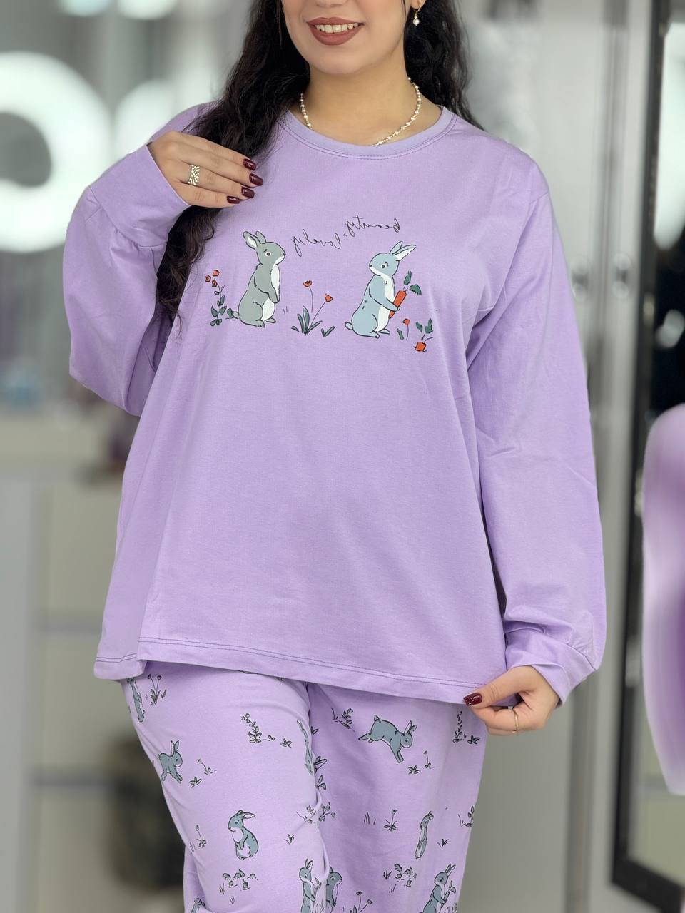 ست بلوزشلوار استین بلند خرگوش کد6303