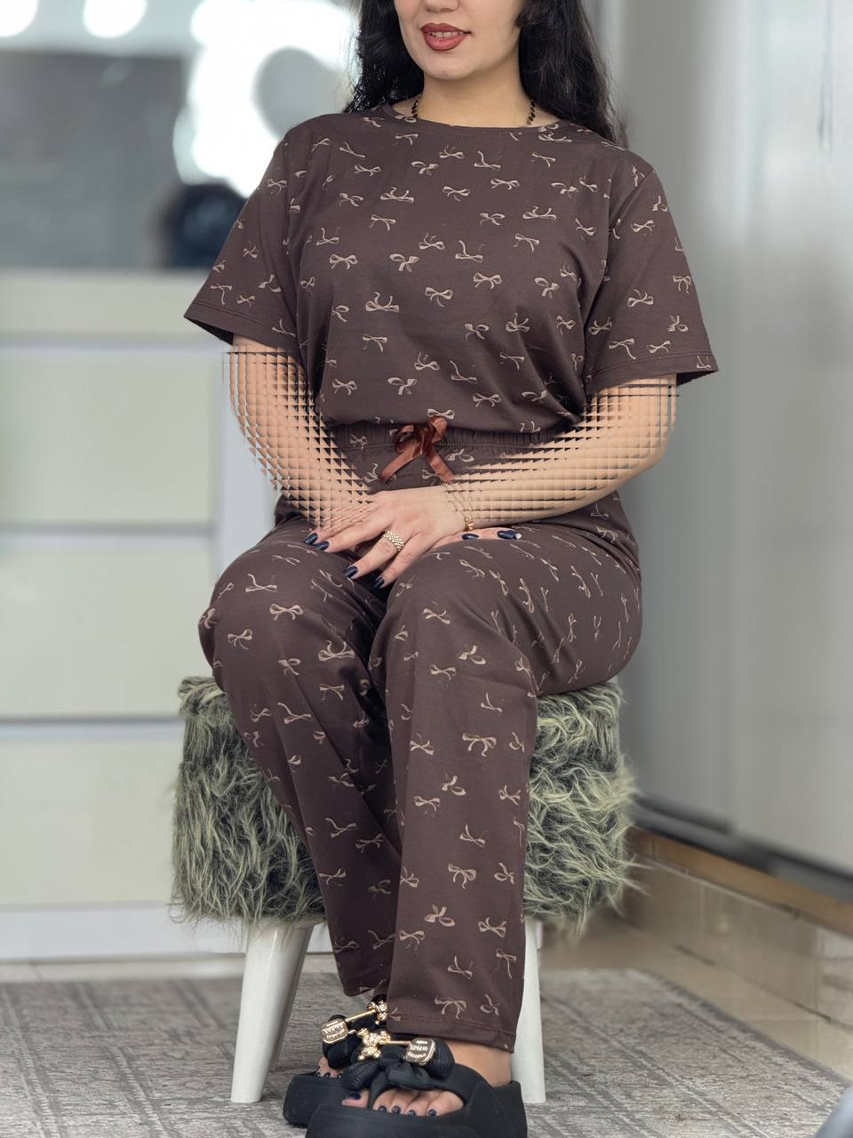 ست تیشرت شلوار پاپیون کد 33477