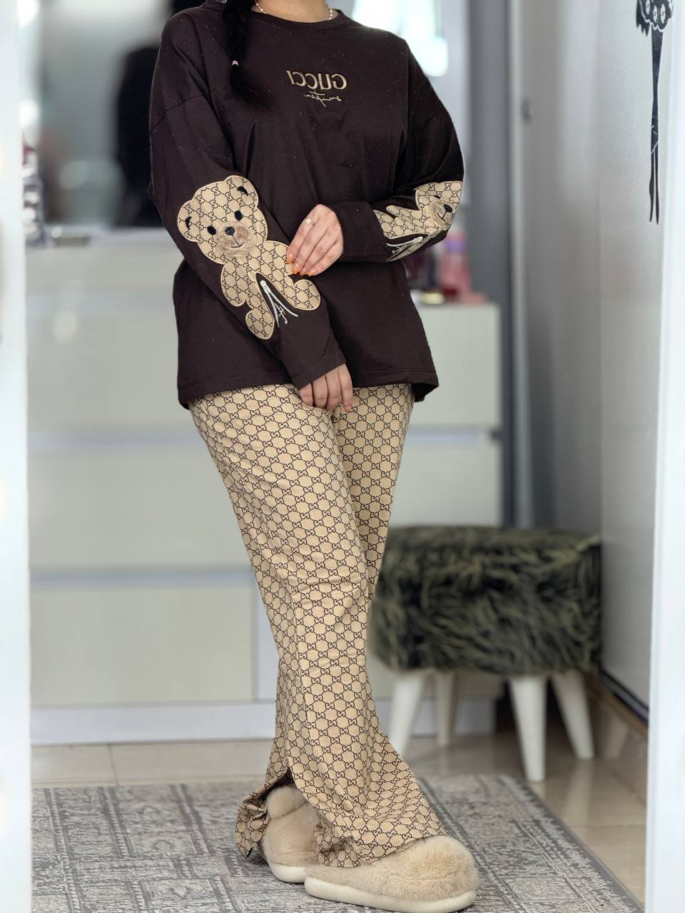 گوچی بگی استین خرسی استین بلند کد 6141