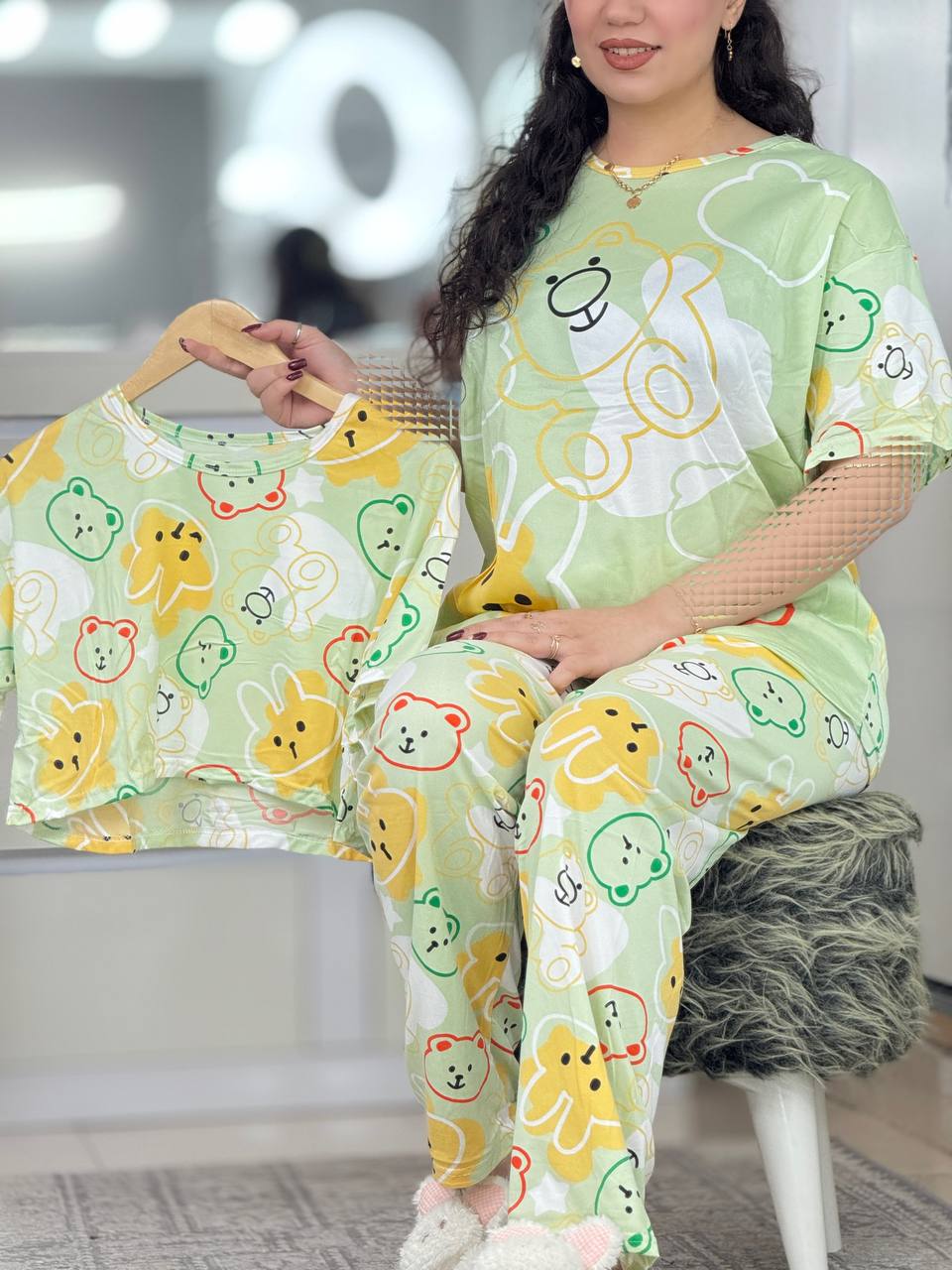 ست سه تیکه سبز کد 6418