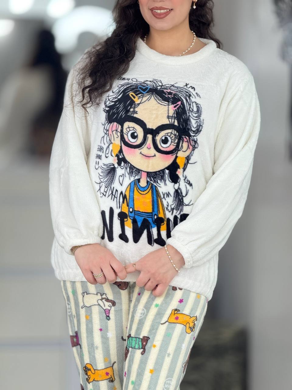 ست حوله ای دختر عینکی کد 6306