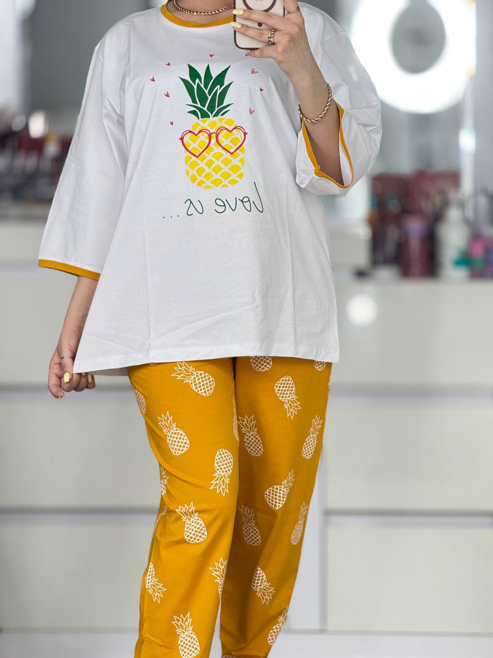 ست دو تیکه - ست اناناس کد 5888 ست اناناس کد 5888-5