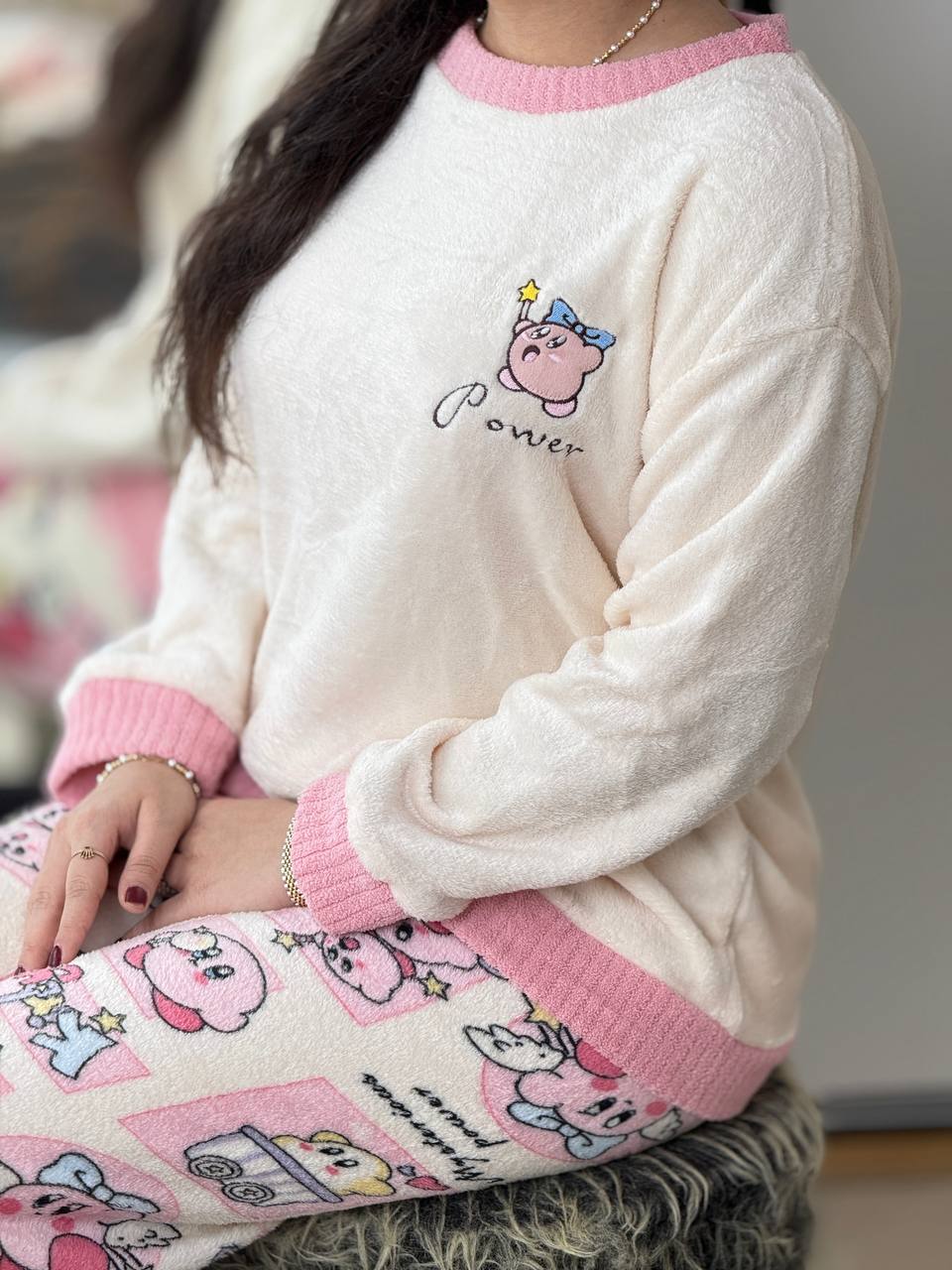 ست حوله ای صورتی کمرنگ کد 6366