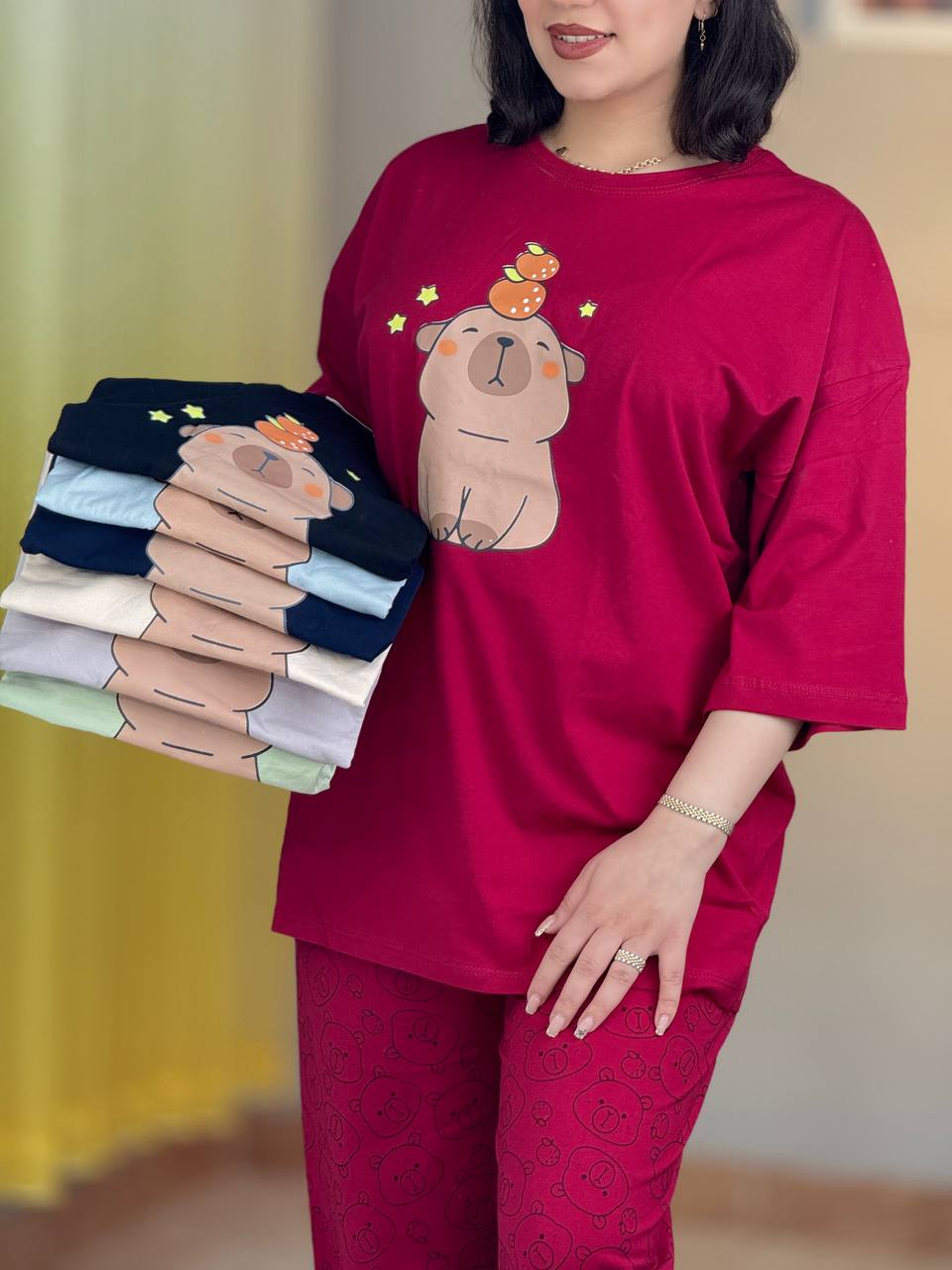ست نیمه استین بگی خرس تپلو کد 29442