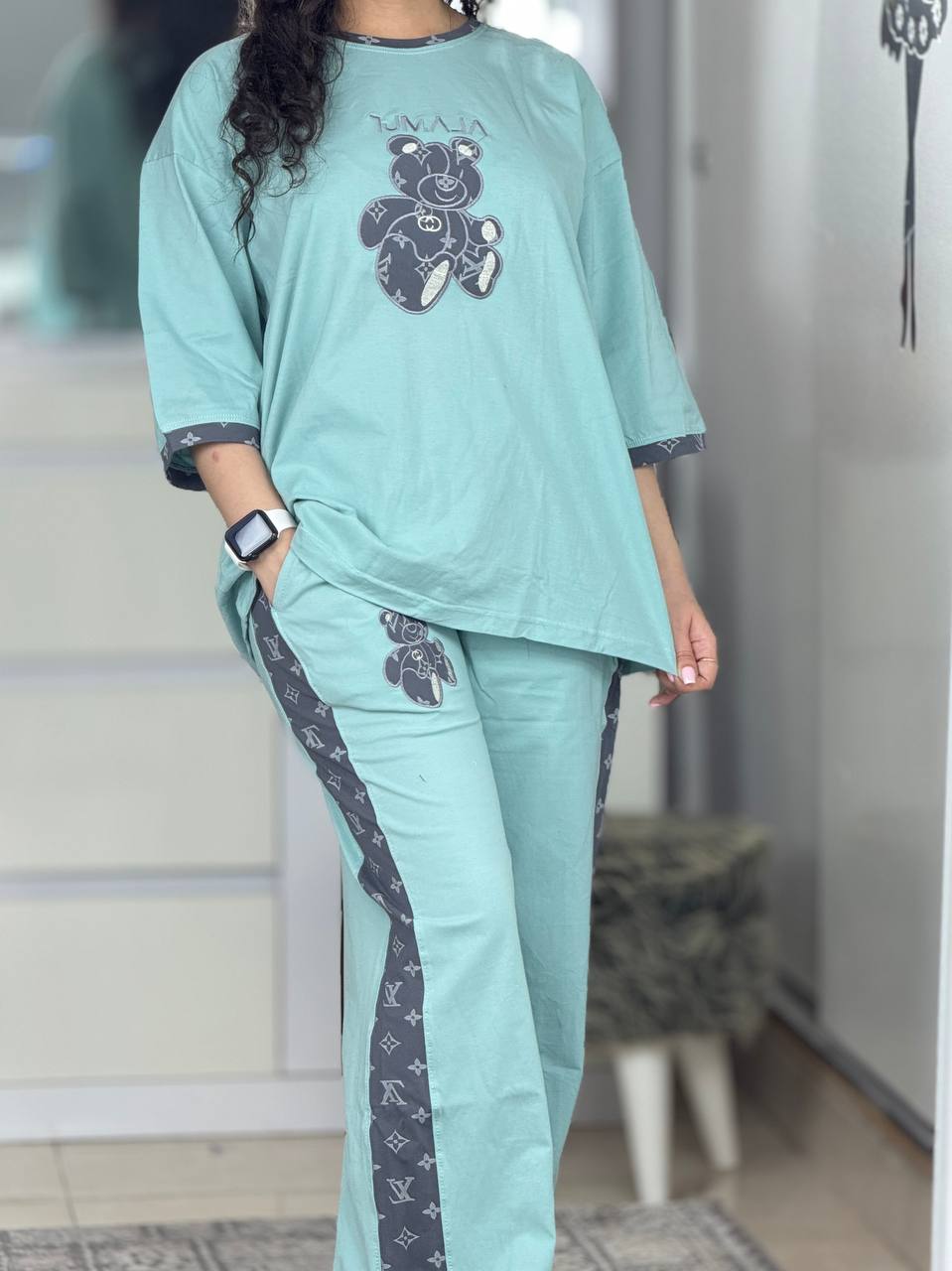 ست های بگی - ست بگی ال وی نواردار رنگی 5886 ست بگی ال وی نواردار رنگی 5886-3