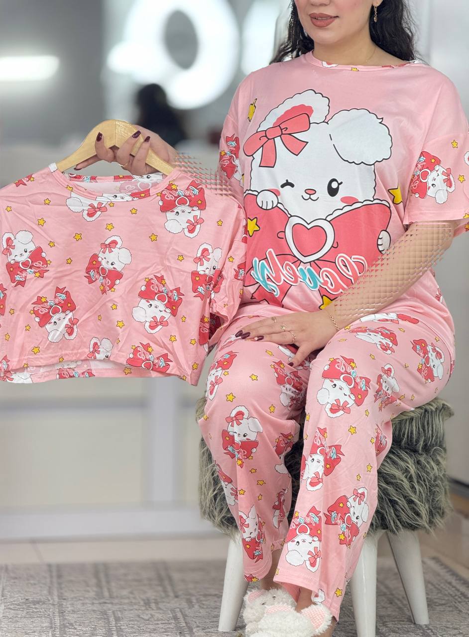 ست سه تیکه خرگوش پاپیون صورتی کد 6430