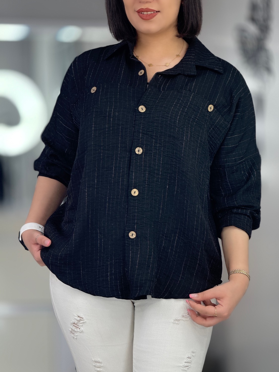 شومیز مشکی کد 42554