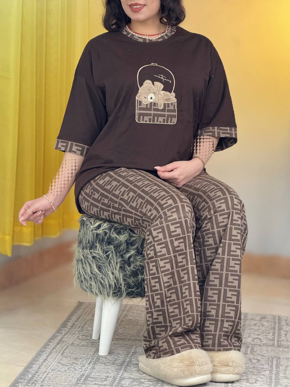 ست فندی خرس و سبد کد 6572