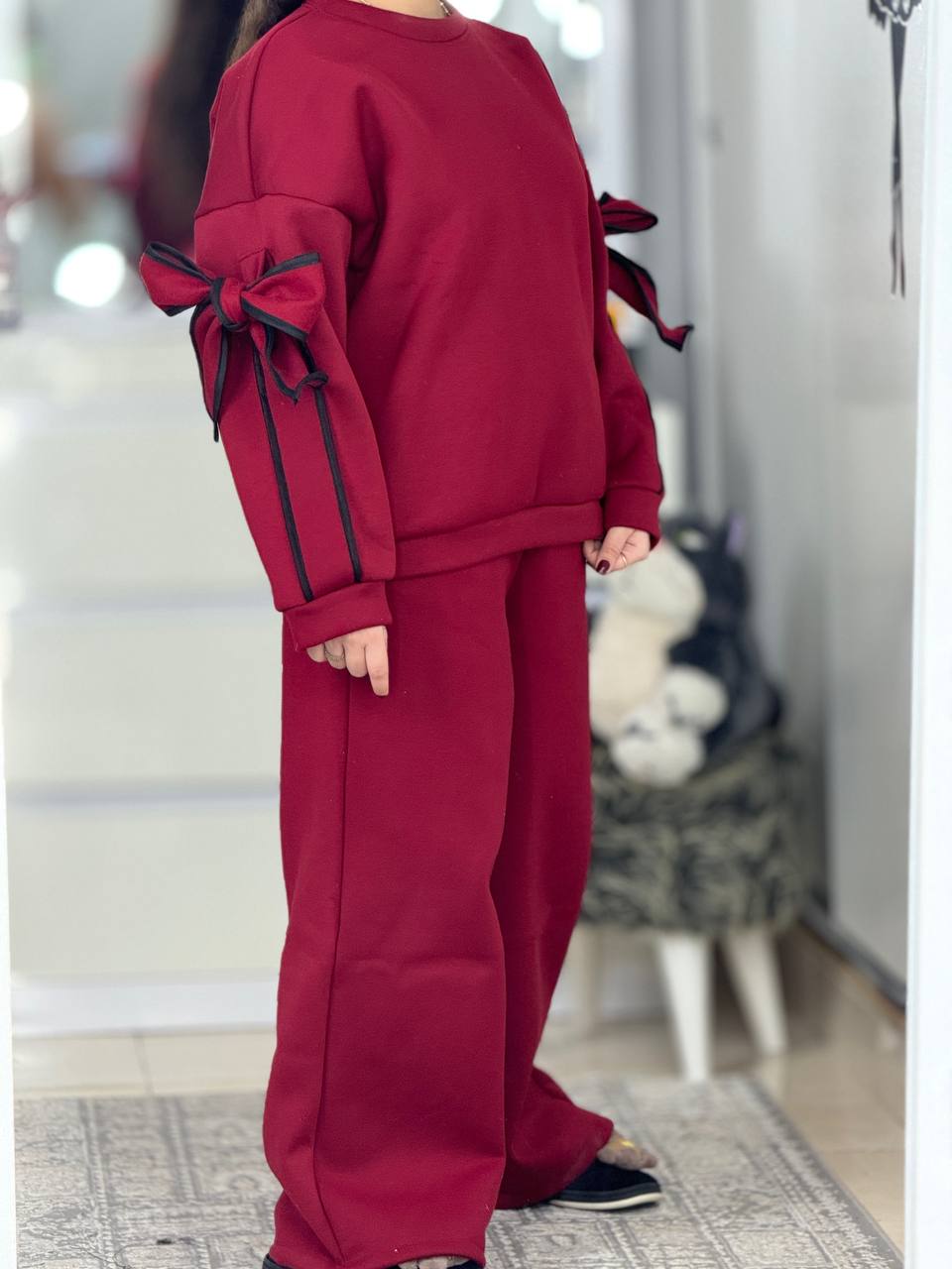 ست دورس شلوار استین پاپیون کد6333