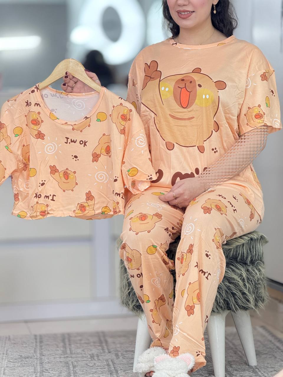 ست سه تیکه خرس نارنجی کد 6431