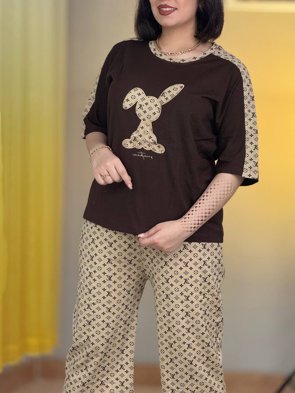 ست تیشرت شلوارک خرگوش ال وی کد 29306