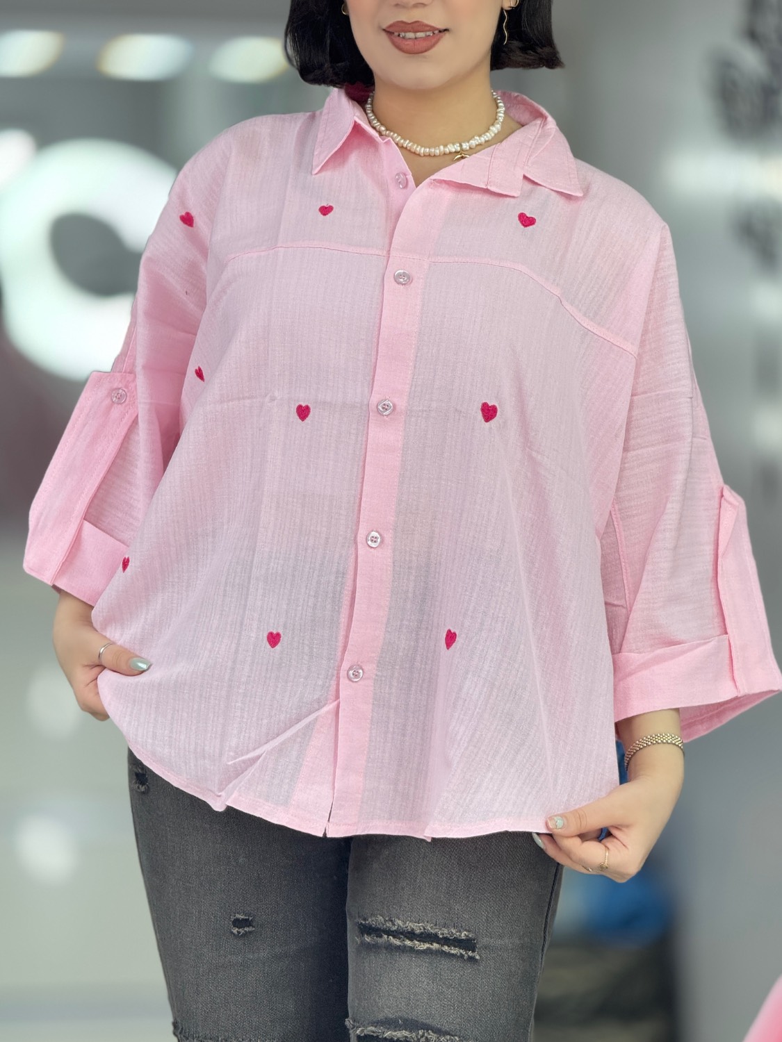 شومیز تک قلب کد 33552