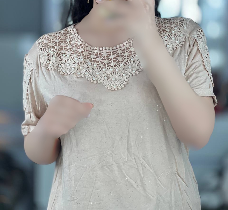 بلوز زنانه گیپور درشت کد 4021