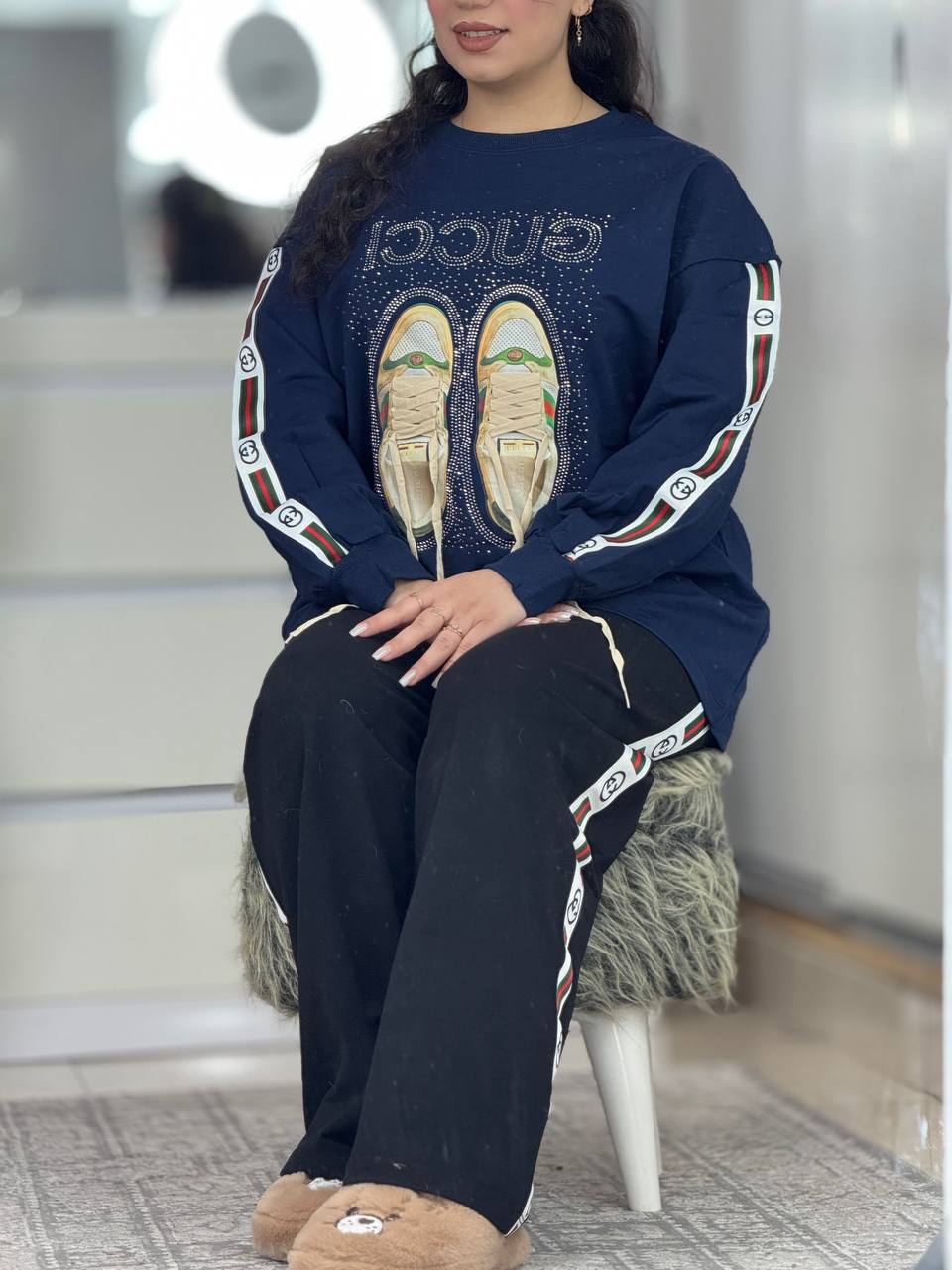 ست دورس شلوار طرح کتونی کد 6489