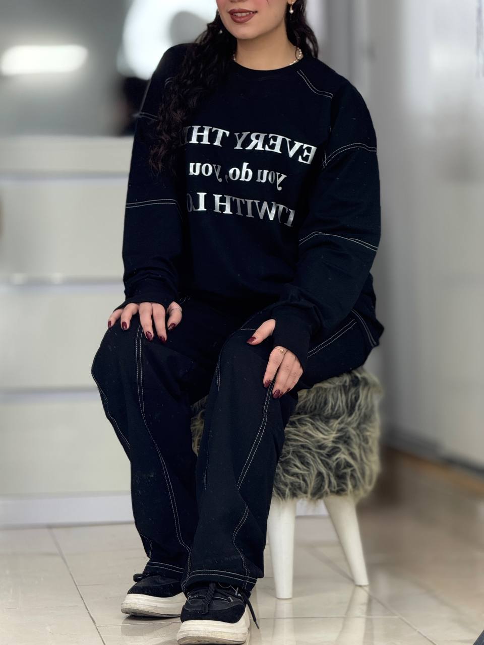 ست فینگردار مشکی کد 6408