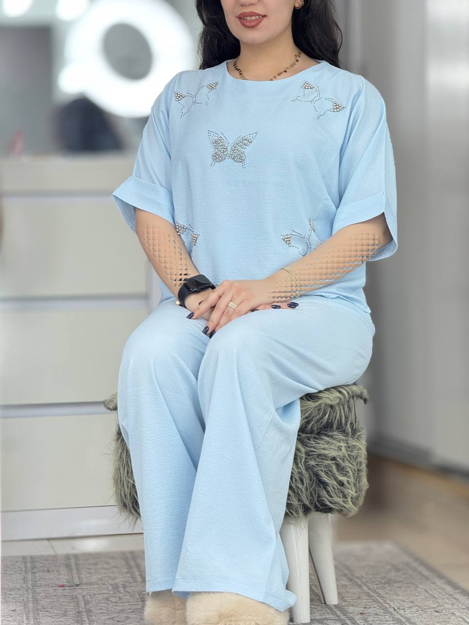 ست نگینی پروانه کد 33428