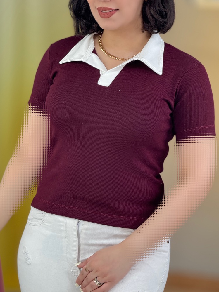 پلوشرت یقه سفید کد 29278
