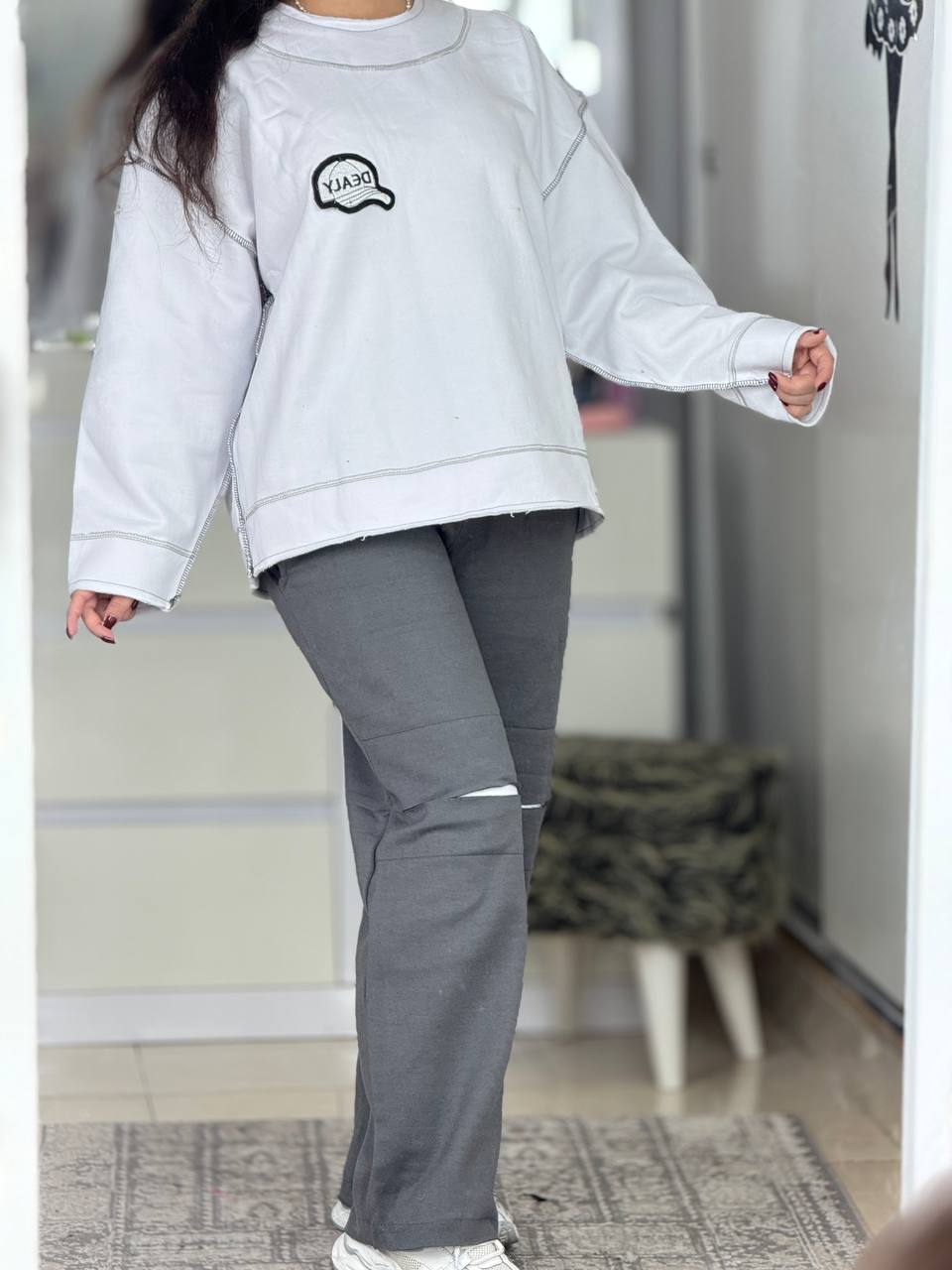 ست دورس شلوار کلاه کد 6374