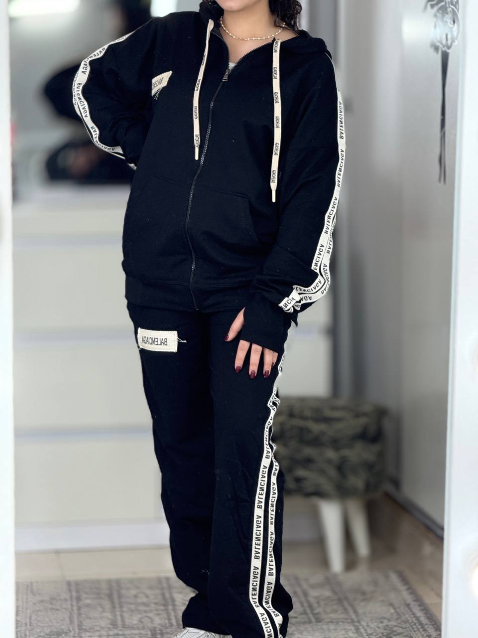 ست سوییشرت شلوار فینگردار کد 6441