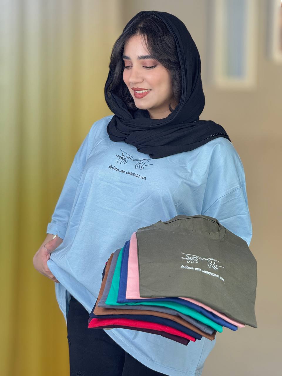 تیشرت باکسی طرح وفا کد 42738
