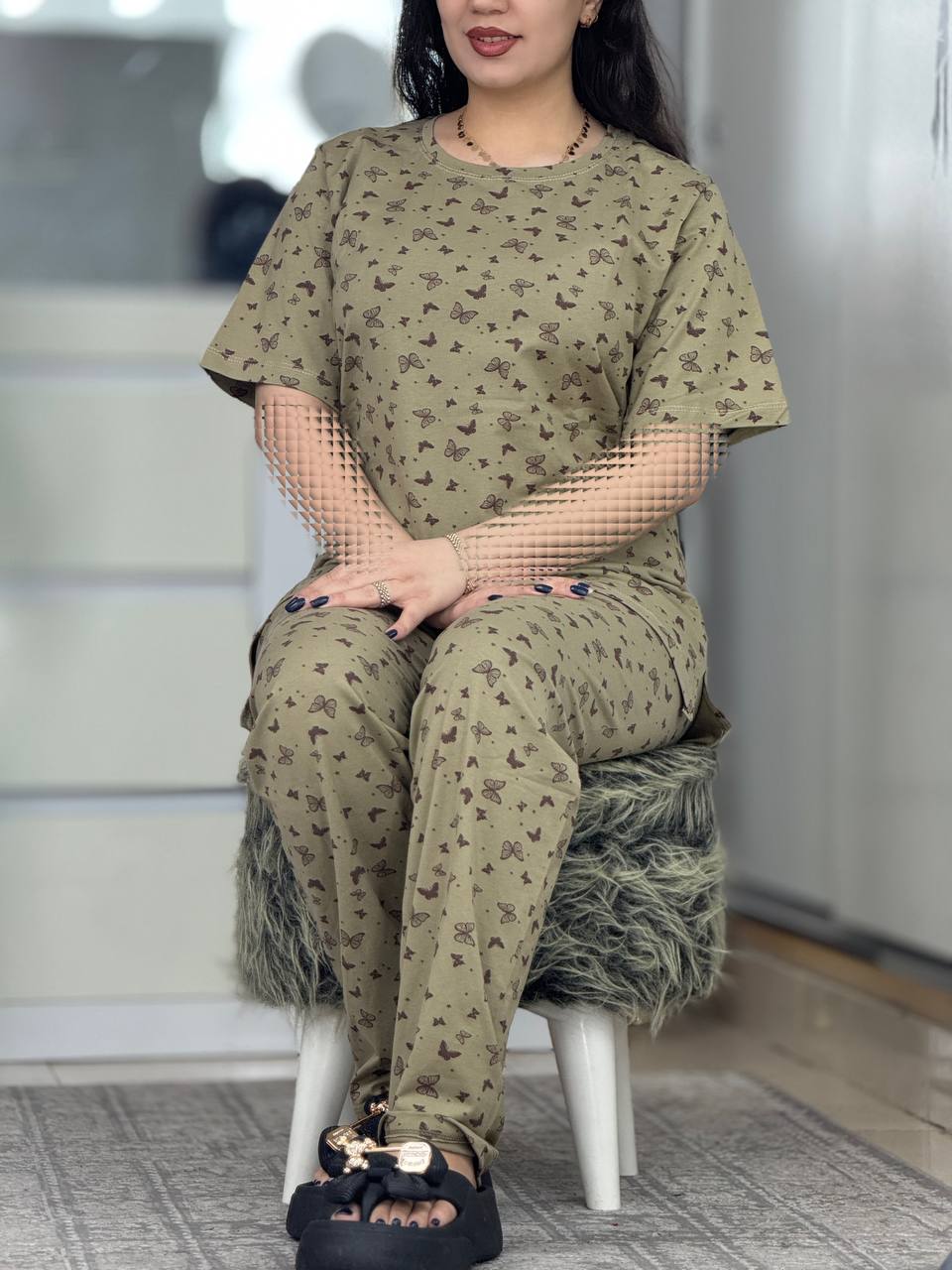 ست تیشزت شلوار پروانه کد 33478